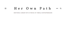 Tablet Screenshot of herownpath.com